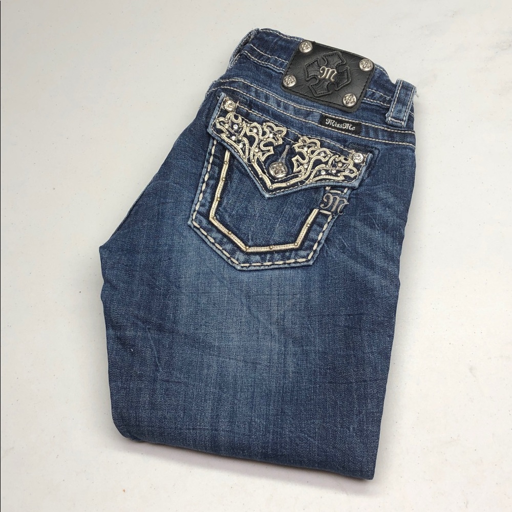 MISS ME SIGNATURE RISE BOOT JEANS 27x33 ⭐️